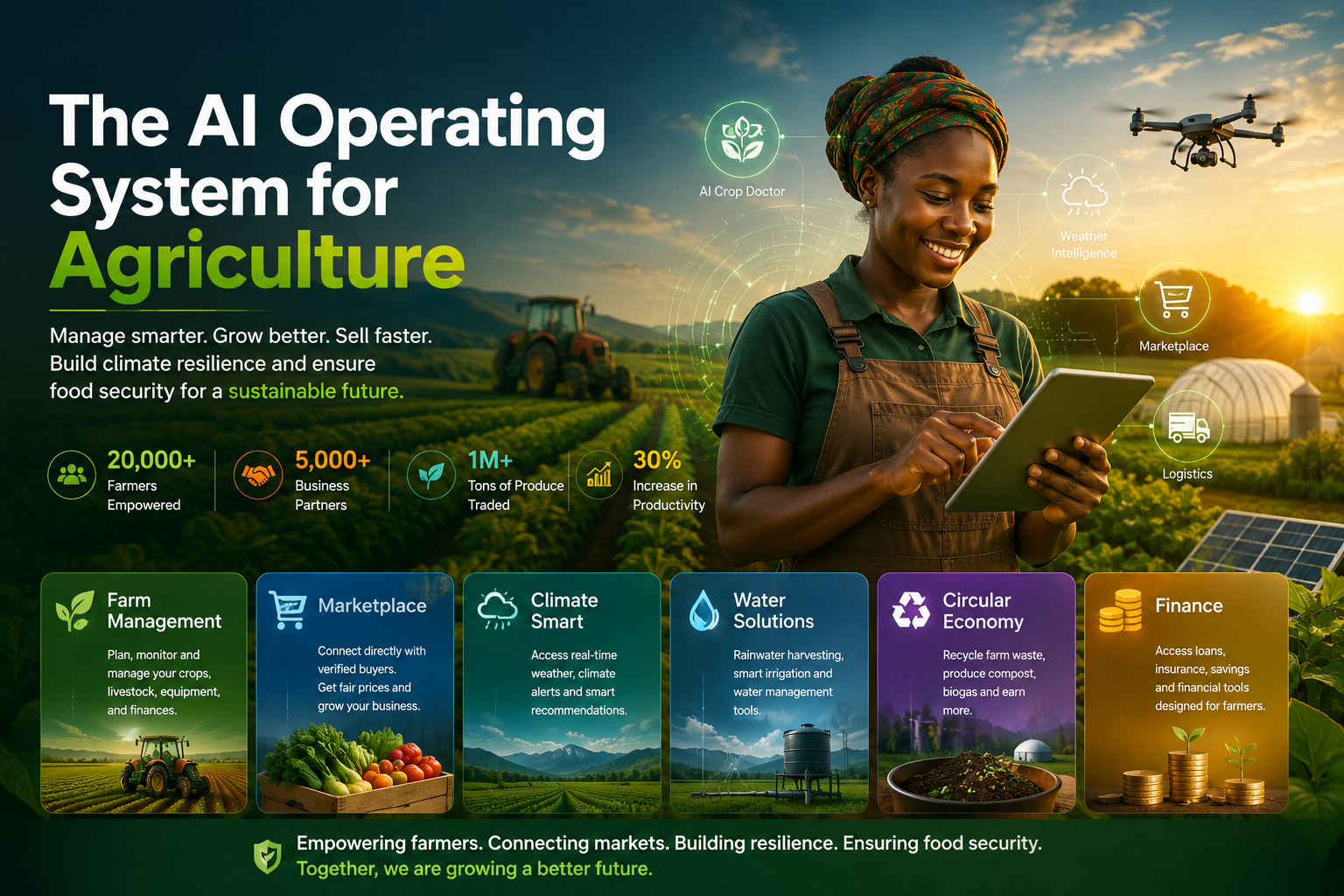 AgroForth — The Smart Operating System for Agriculture. Empowering farmers, connecting markets, building resilience.